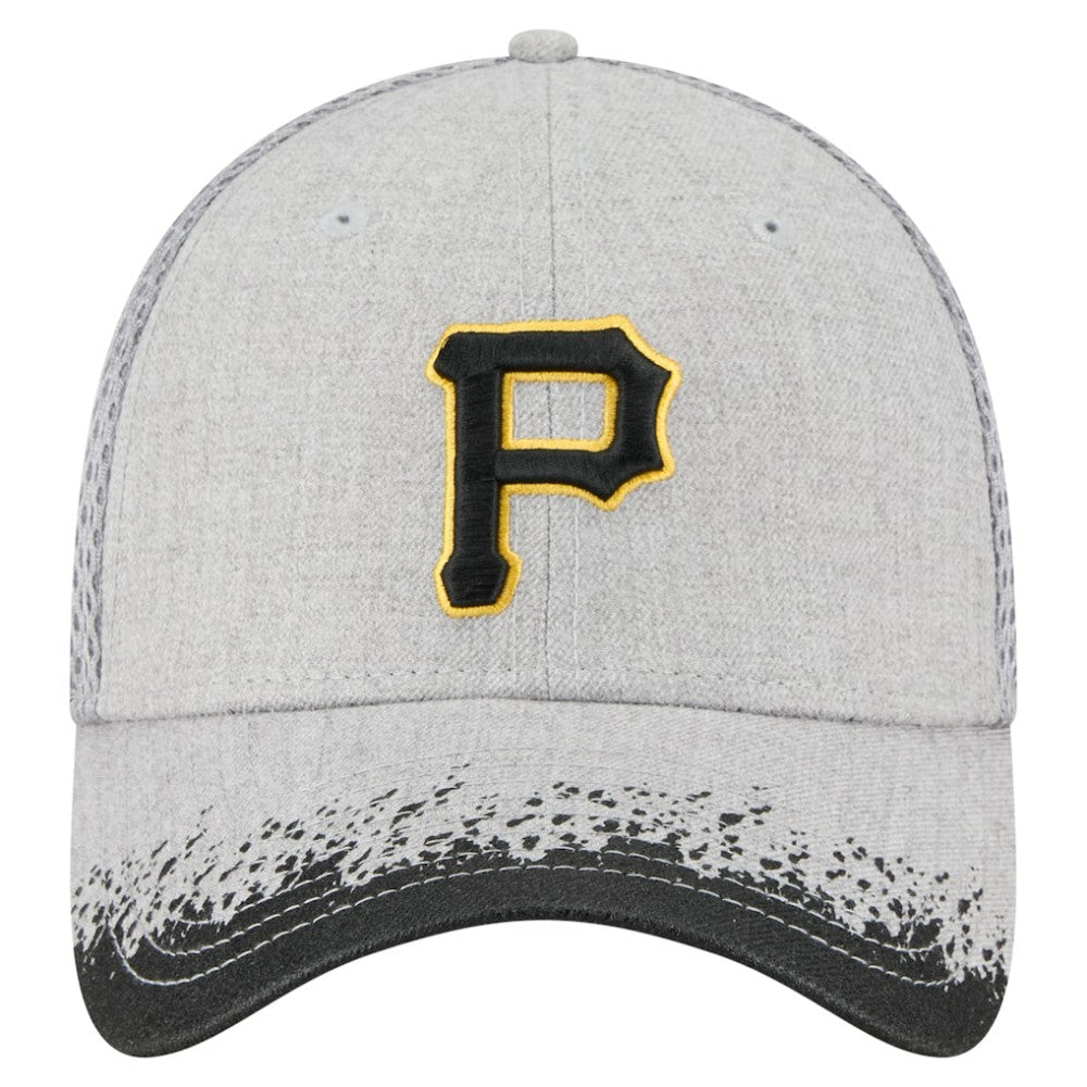 Pittsburgh Pirates Visor Paint Splatter 39THIRTY Flex Hat Gray | New Era