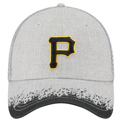 Pittsburgh Pirates Visor Paint Splatter 39THIRTY Flex Hat Gray | New Era