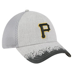 Pittsburgh Pirates Visor Paint Splatter 39THIRTY Flex Hat Gray | New Era