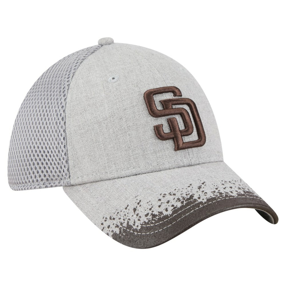 San Diego Padres Visor Paint Splatter 39THIRTY Flex Hat Gray | New Era