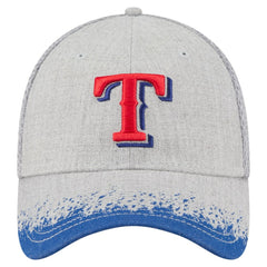 Texas Rangers Visor Paint Splatter 39THIRTY Flex Hat Gray | New Era