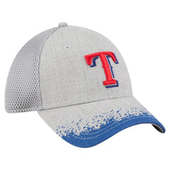 Texas Rangers Visor Paint Splatter 39THIRTY Flex Hat Gray | New Era