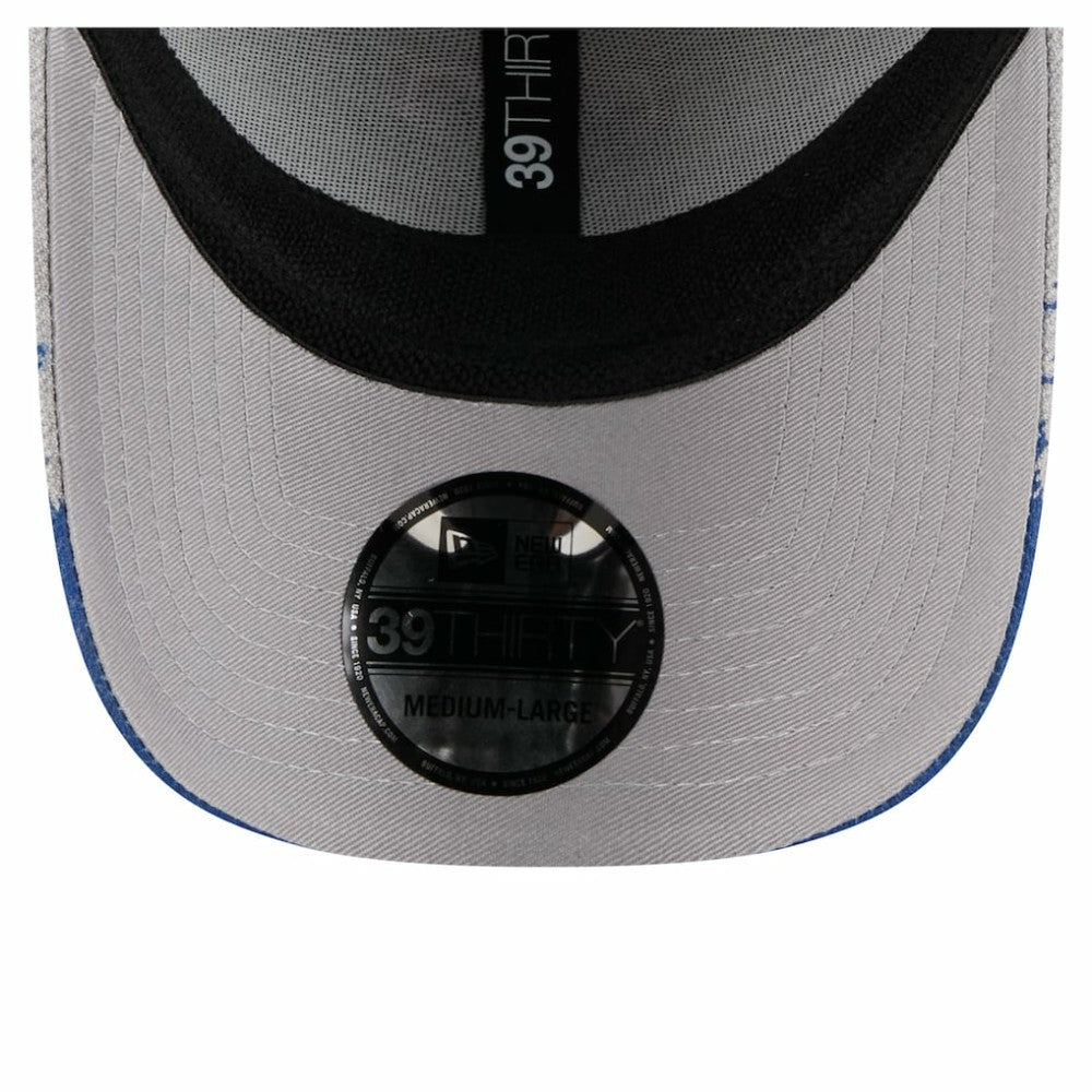 Texas Rangers Visor Paint Splatter 39THIRTY Flex Hat Gray | New Era