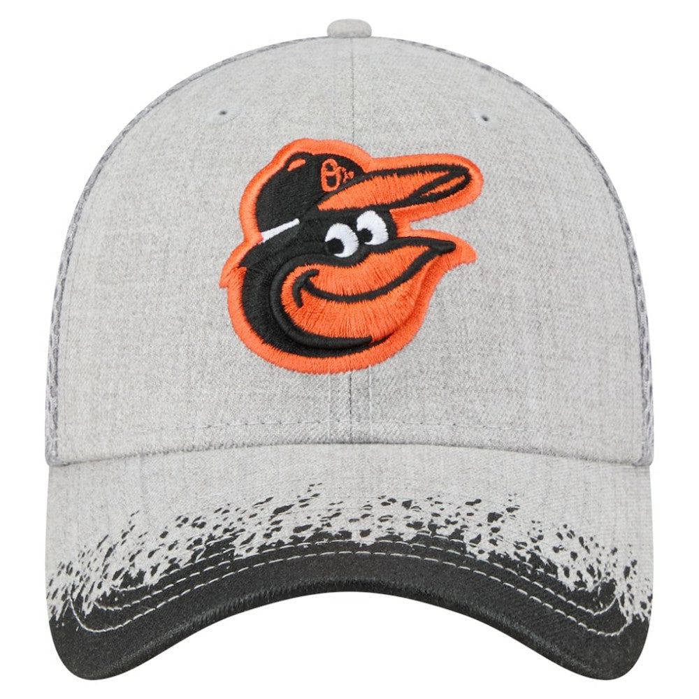 Baltimore Orioles Visor Paint Splatter 39THIRTY Flex Hat Gray | New Era