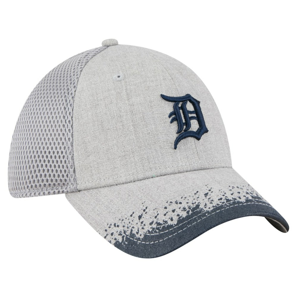 Detroit Tigers Visor Paint Splatter 39THIRTY Flex Hat Gray | New Era