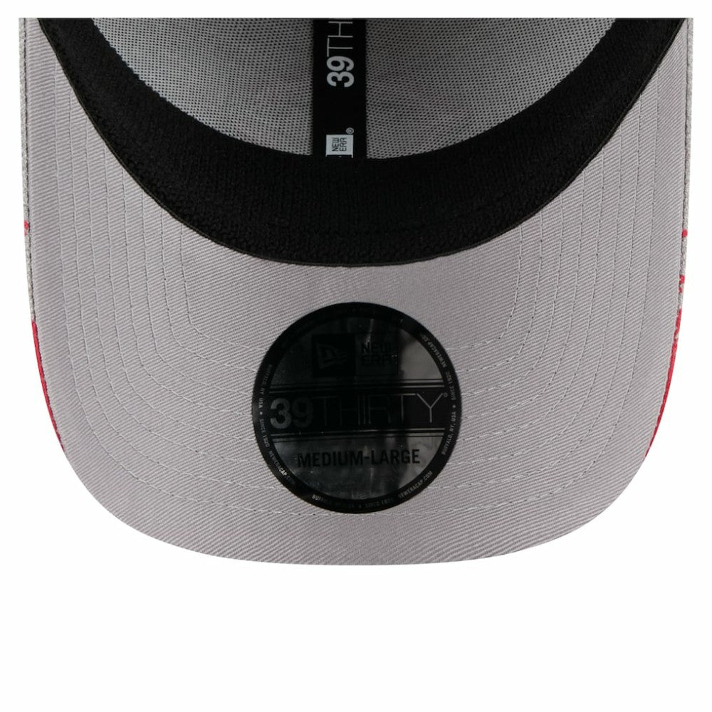 Cincinnati Reds Visor Paint Splatter 39THIRTY Flex Hat Gray | New Era