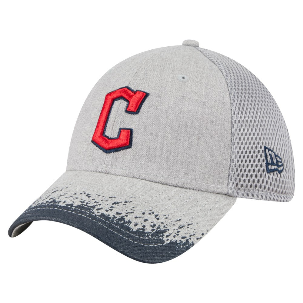 Cleveland Guardians Visor Paint Splatter 39THIRTY Flex Hat Gray | New Era