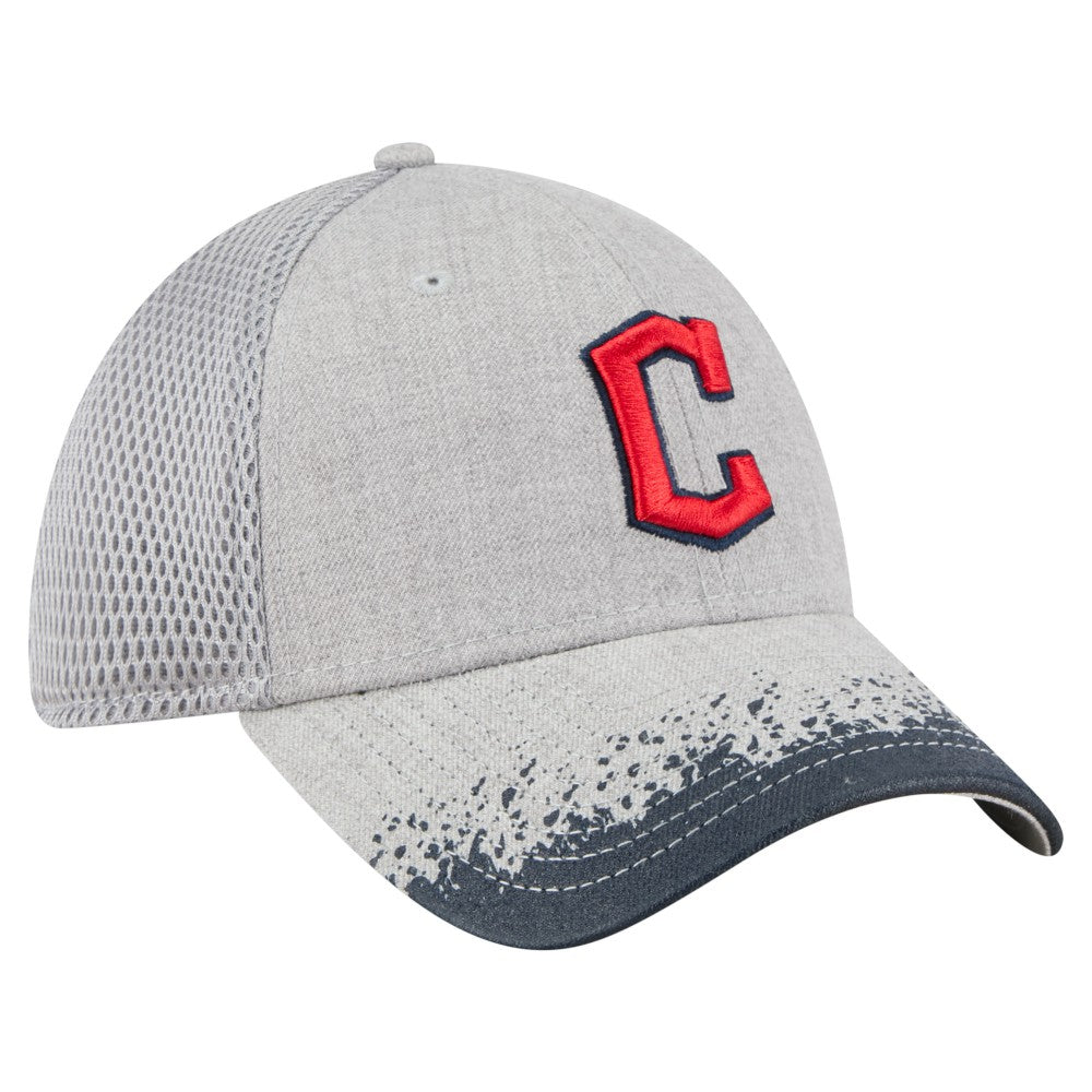 Cleveland Guardians Visor Paint Splatter 39THIRTY Flex Hat Gray | New Era