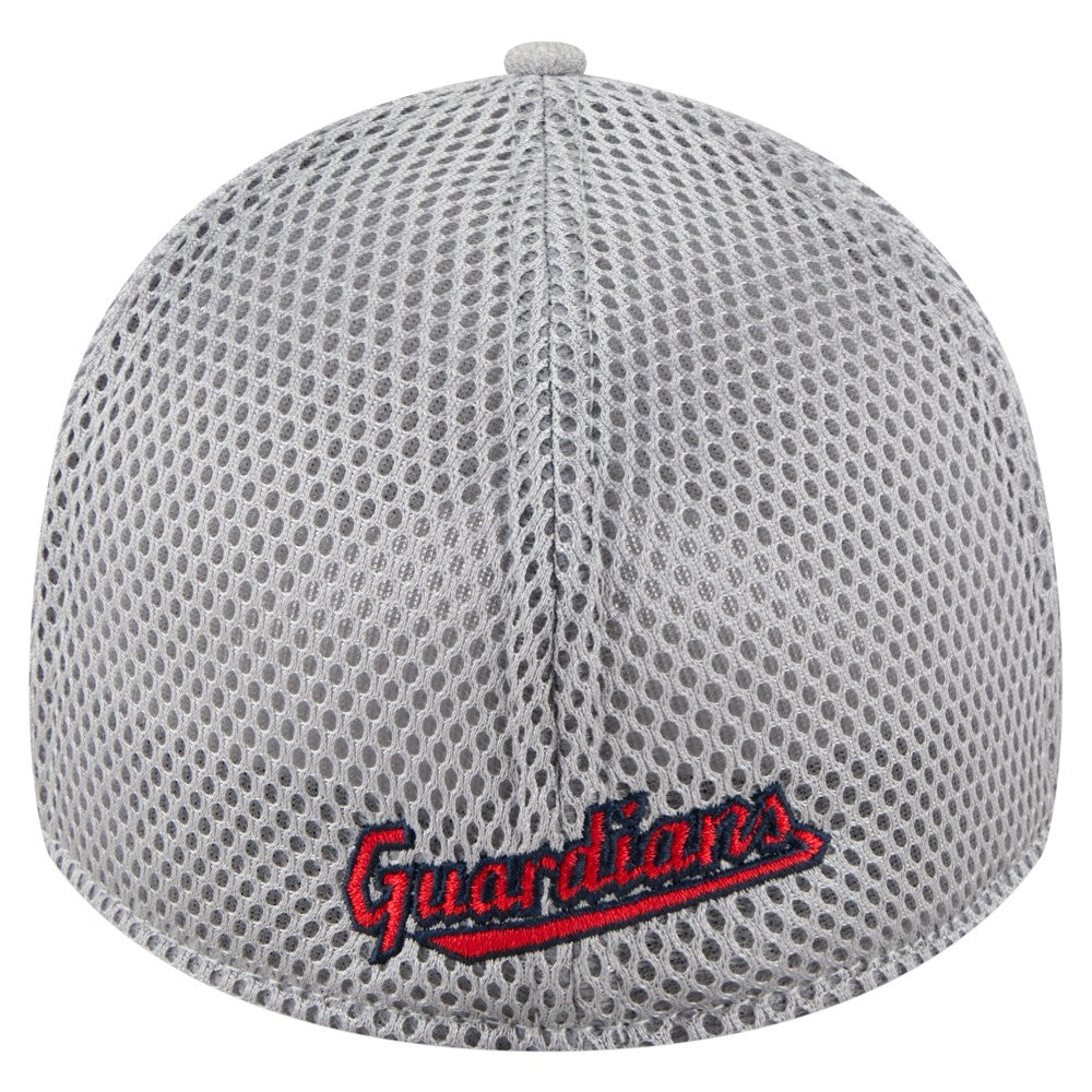 Cleveland Guardians Visor Paint Splatter 39THIRTY Flex Hat Gray | New Era