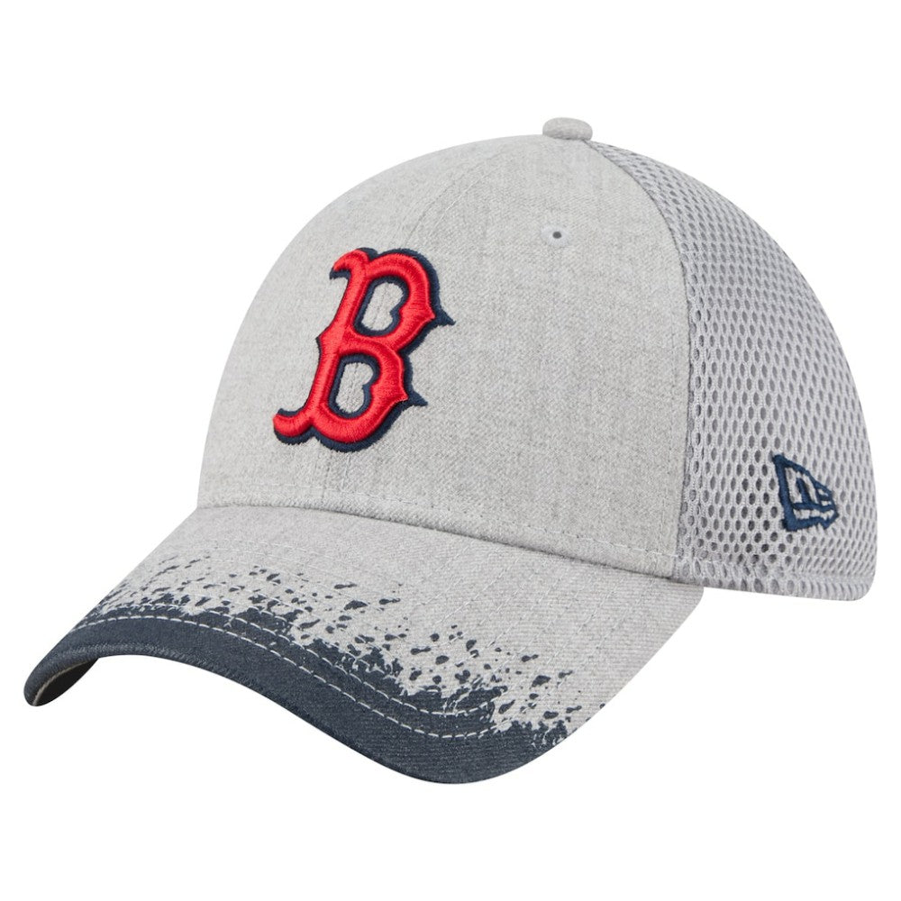 Boston Red Sox Visor Paint Splatter 39THIRTY Flex Hat Gray | New Era
