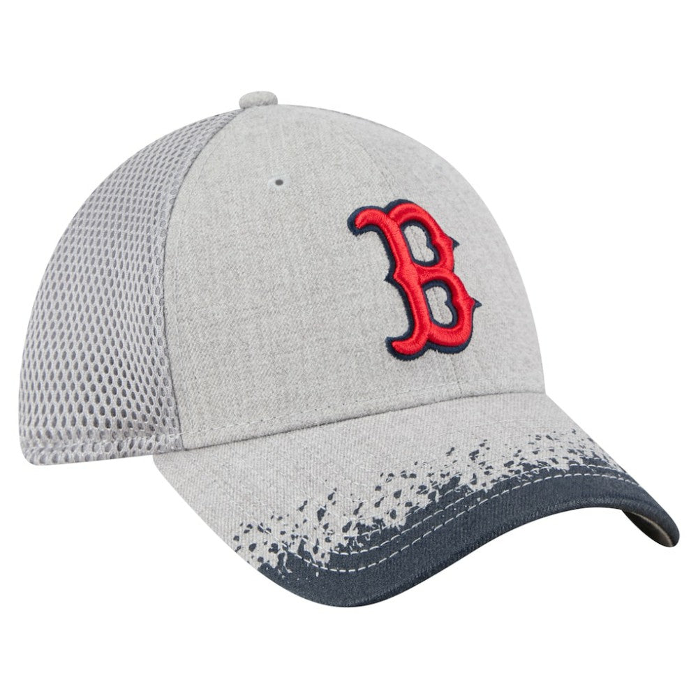 Boston Red Sox Visor Paint Splatter 39THIRTY Flex Hat Gray | New Era