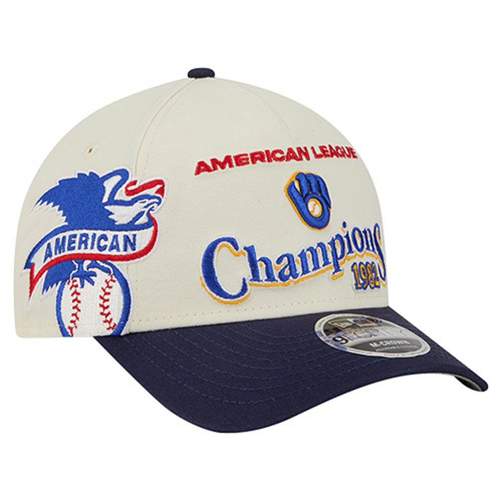 Milwaukee Brewers World Series 9FORTY M-Crown Adjustable Hat Cream/Royal | New Era