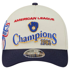 Milwaukee Brewers World Series 9FORTY M-Crown Adjustable Hat Cream/Royal | New Era