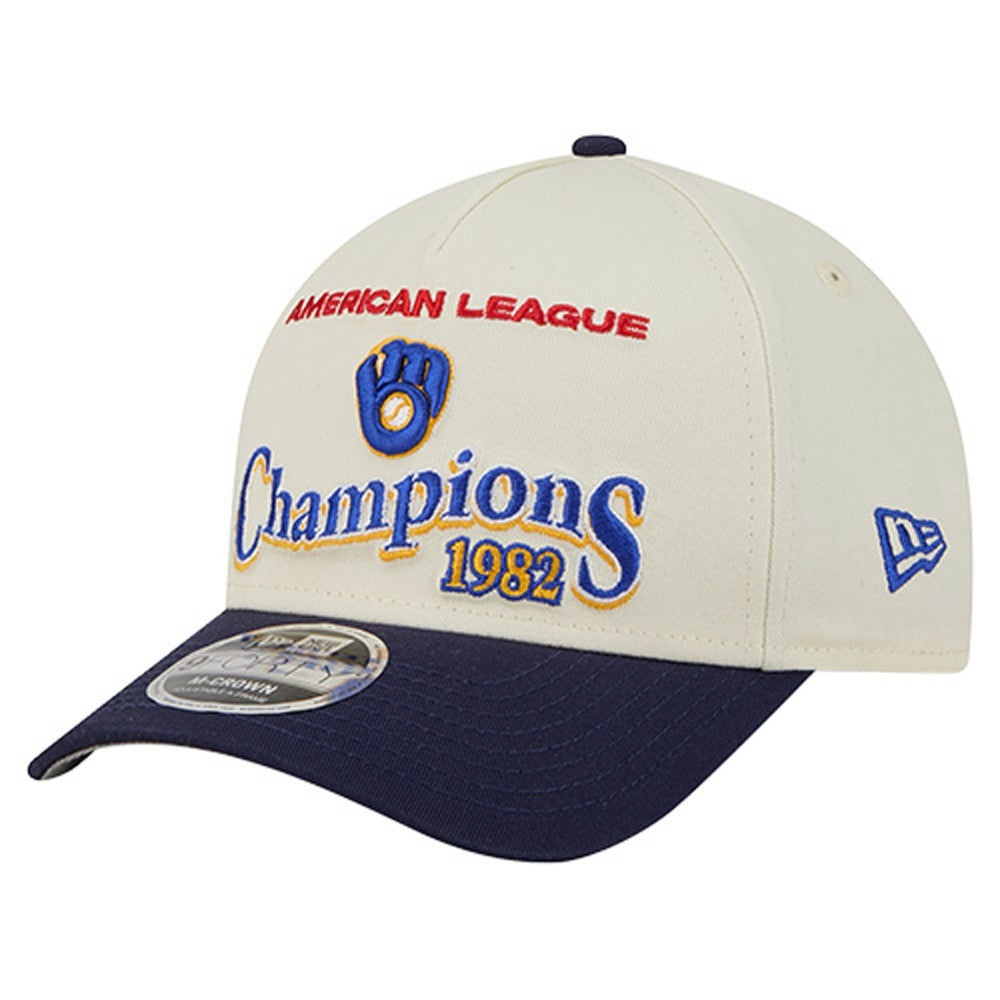 Milwaukee Brewers World Series 9FORTY M-Crown Adjustable Hat Cream/Royal | New Era