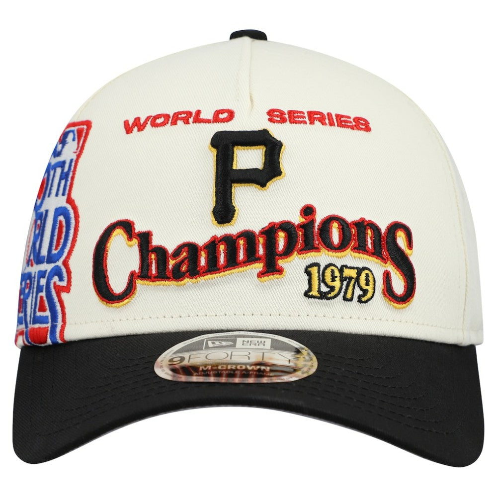 Pittsburgh Pirates World Series 9FORTY M-Crown Adjustable Hat Cream/Black | New Era