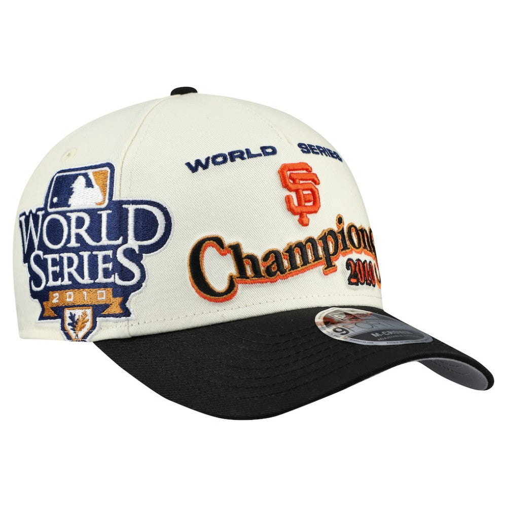 San Francisco Giants World Series 9FORTY M-Crown A-Frame Adjustable Hat Cream/Black | New Era