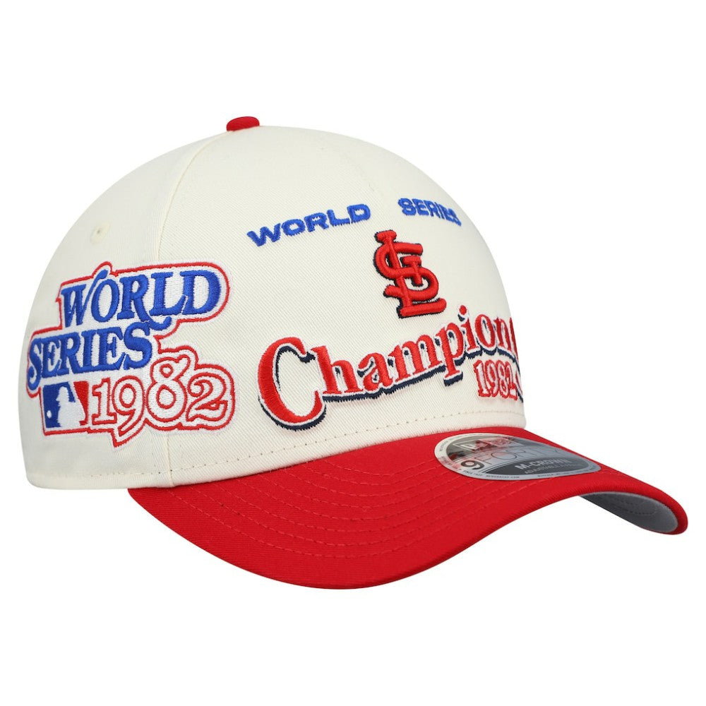 St. Louis Cardinals World Series 9FORTY M-Crown Adjustable Hat Cream/Red | New Era