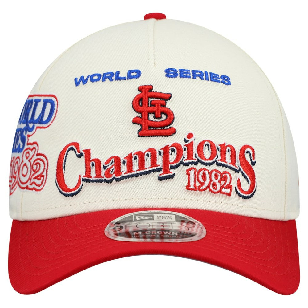 St. Louis Cardinals World Series 9FORTY M-Crown Adjustable Hat Cream/Red | New Era