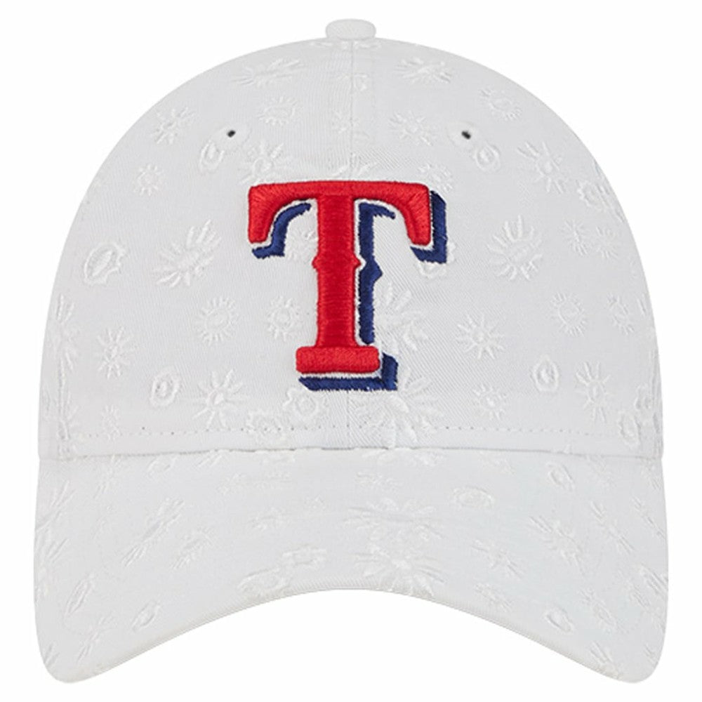 Texas Rangers Women's Floral Mesh 9TWENTY Adjustable Hat White | New Era