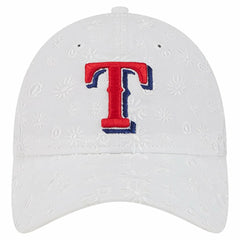 Texas Rangers Women's Floral Mesh 9TWENTY Adjustable Hat White | New Era