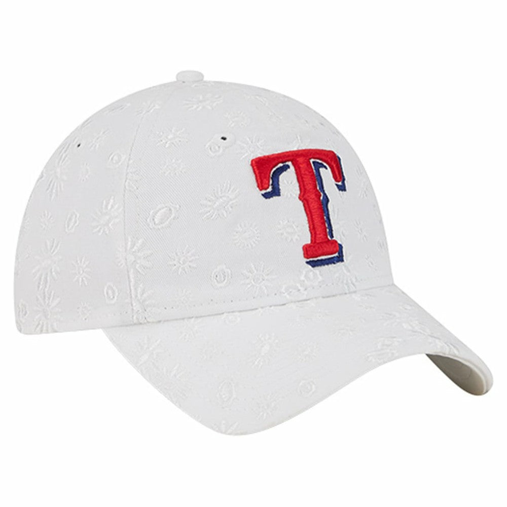 Texas Rangers Women's Floral Mesh 9TWENTY Adjustable Hat White | New Era
