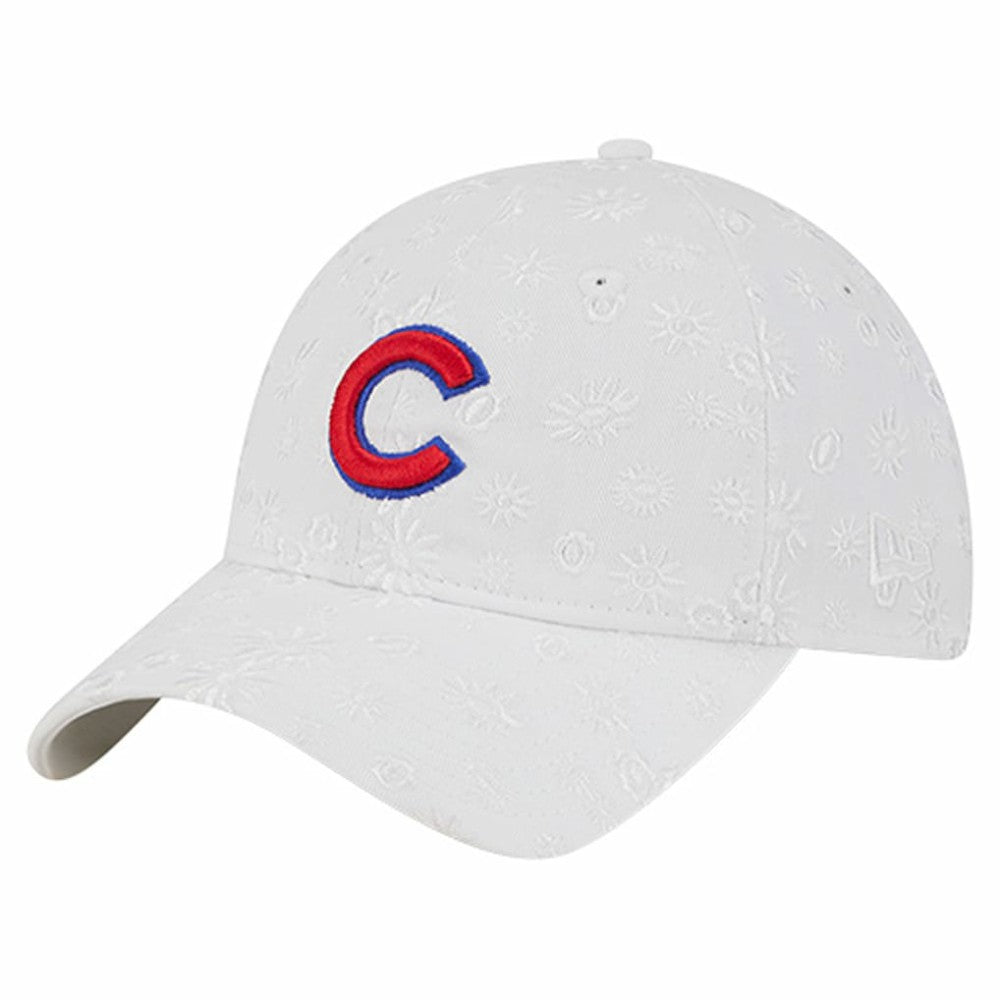 Chicago Cubs Women's Floral Mesh 9TWENTY Adjustable Hat White | New Era