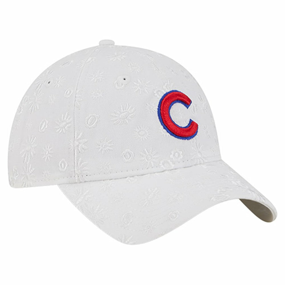 Chicago Cubs Women's Floral Mesh 9TWENTY Adjustable Hat White | New Era