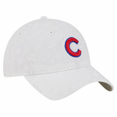 Chicago Cubs Women's Floral Mesh 9TWENTY Adjustable Hat White | New Era