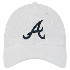 Atlanta Braves Women's Floral Mesh 9TWENTY Adjustable Hat White | New Era