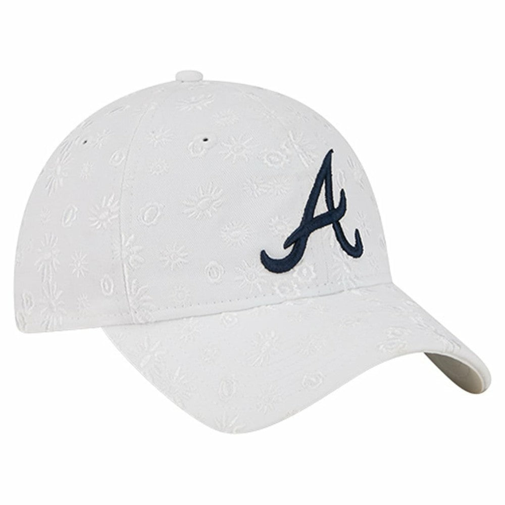 Atlanta Braves Women's Floral Mesh 9TWENTY Adjustable Hat White | New Era