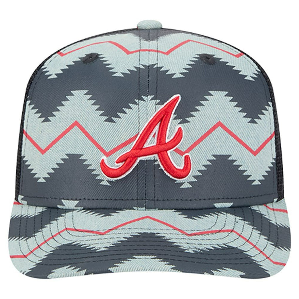 Atlanta Braves Aztec Denim 9SEVENTY Adjustable Hat Denim/Navy | New Era