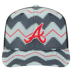 Atlanta Braves Aztec Denim 9SEVENTY Adjustable Hat Denim/Navy | New Era