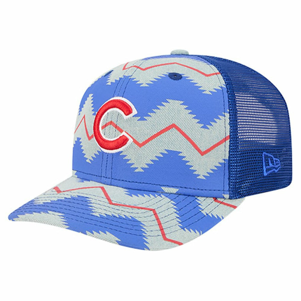 Chicago Cubs Aztec Denim 9SEVENTY Adjustable Hat Denim/Royal | New Era