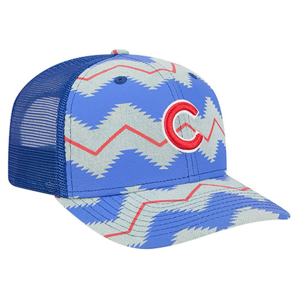 Chicago Cubs Aztec Denim 9SEVENTY Adjustable Hat Denim/Royal | New Era