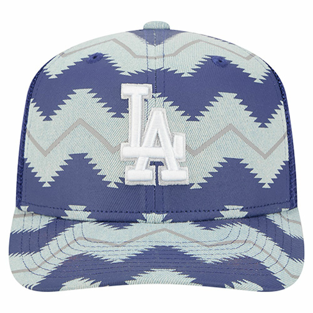 Los Angeles Dodgers Aztec Denim 9SEVENTY Adjustable Hat Denim/Royal | New Era
