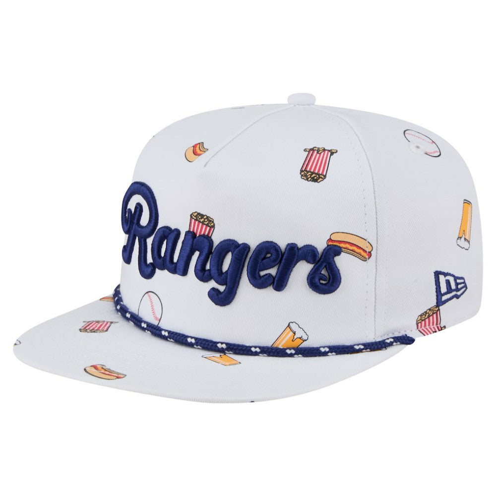 Texas Rangers Team Cheer Rope 19TWENTY Adjustable Hat White | New Era