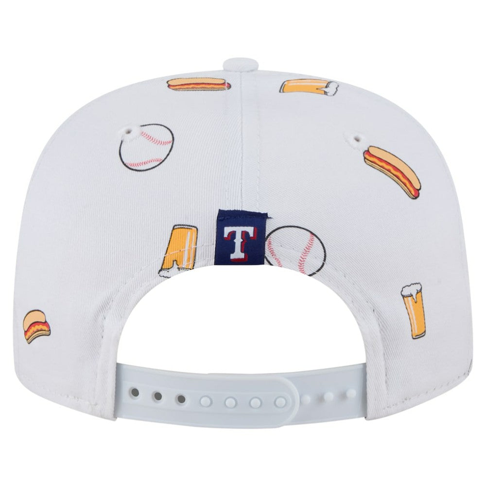 Texas Rangers Team Cheer Rope 19TWENTY Adjustable Hat White | New Era