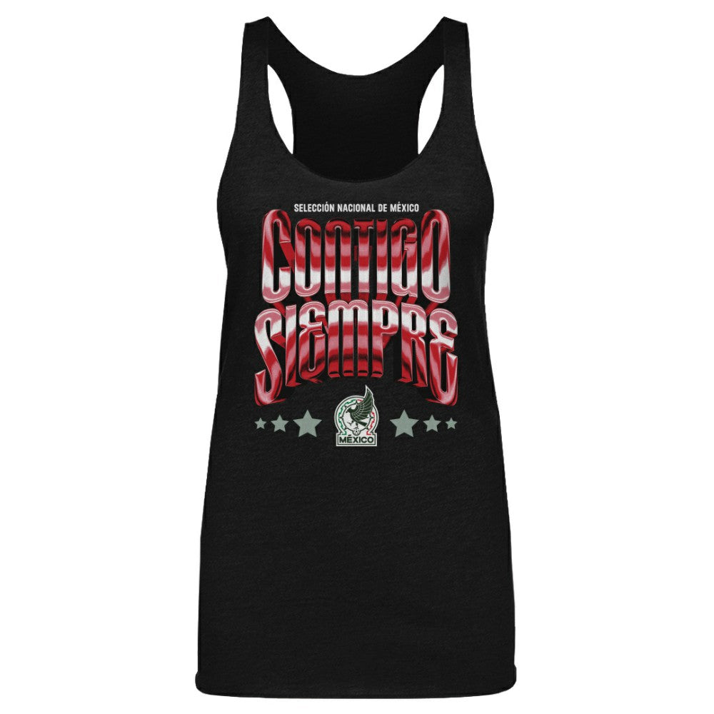 Mexico National Team 500 Level Women's Contigo Siempre Vintage Tri-Blend Tank Top Black