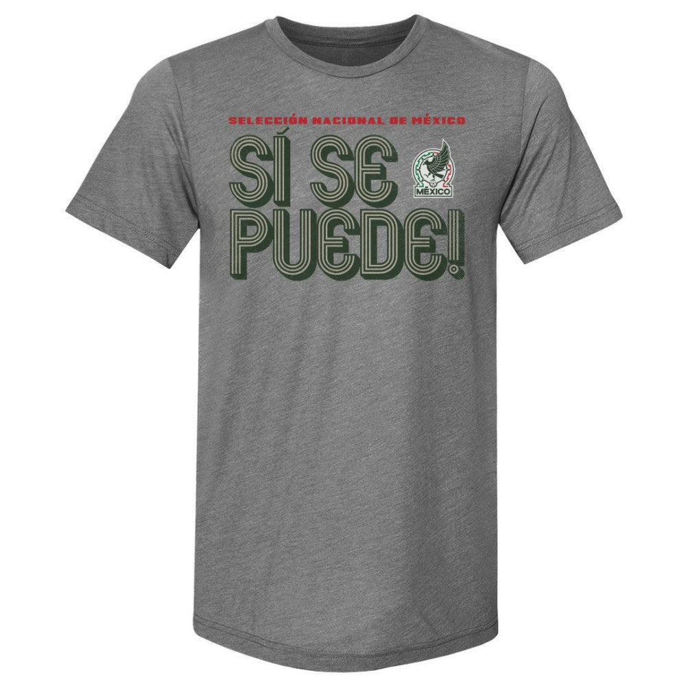 Mexico National Team 500 Level Si Se Puede Inline Bold Premium Tri-Blend T-Shirt Gray