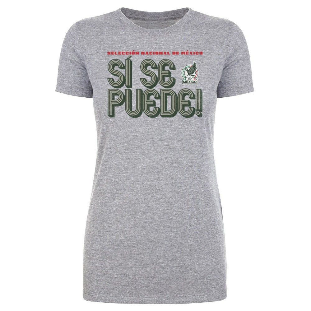 Mexico National Team 500 Level Women's Si Se Puede Inline Bold T-Shirt Heather Gray