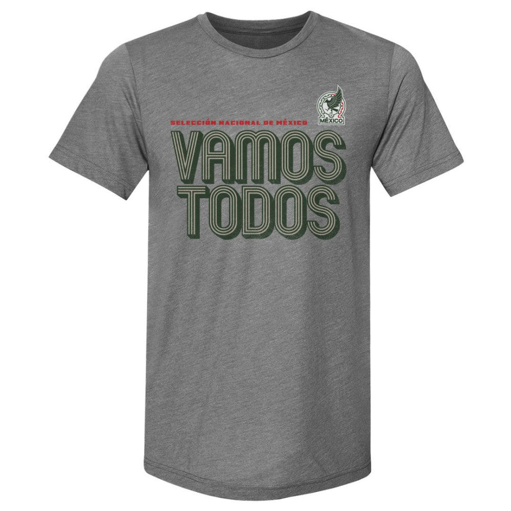 Mexico National Team 500 Level Vamos Todos Premium Tri-Blend T-Shirt Gray