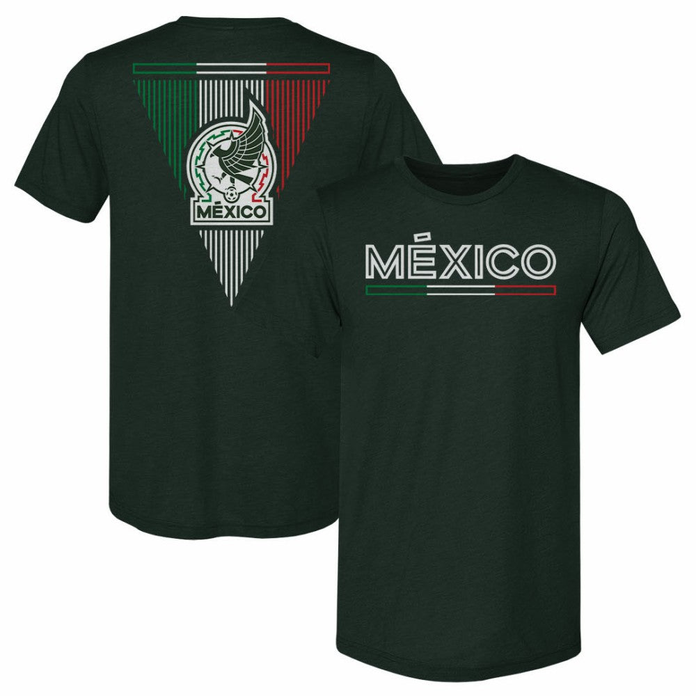 Mexico National Team 500 Level Inline Premium Tri-Blend T-Shirt Dark Green