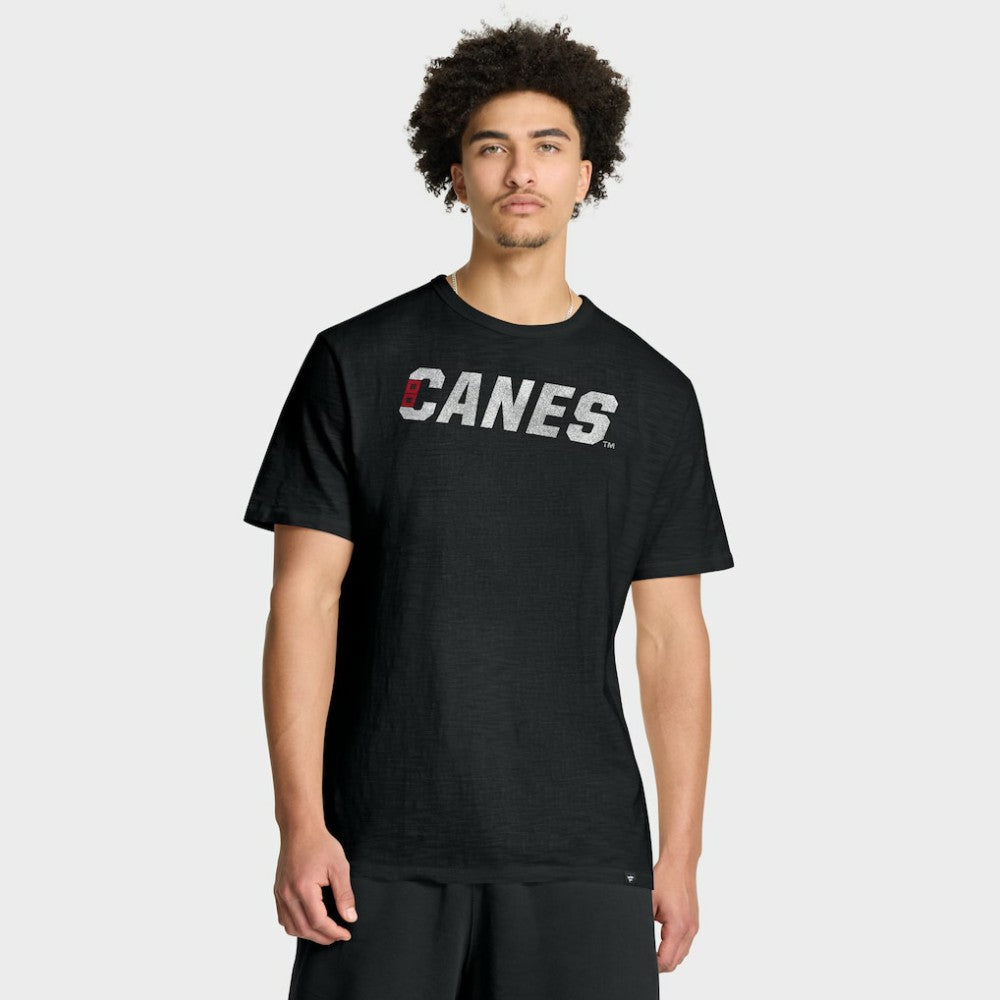 Carolina Hurricanes Fanatics Play Distressed Wordmark Stadium Slub T-Shirt Black