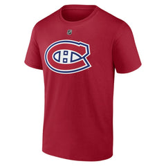 Cole Caufield Montreal Canadiens Fanatics Authentic Stack Name & Number T-Shirt Red