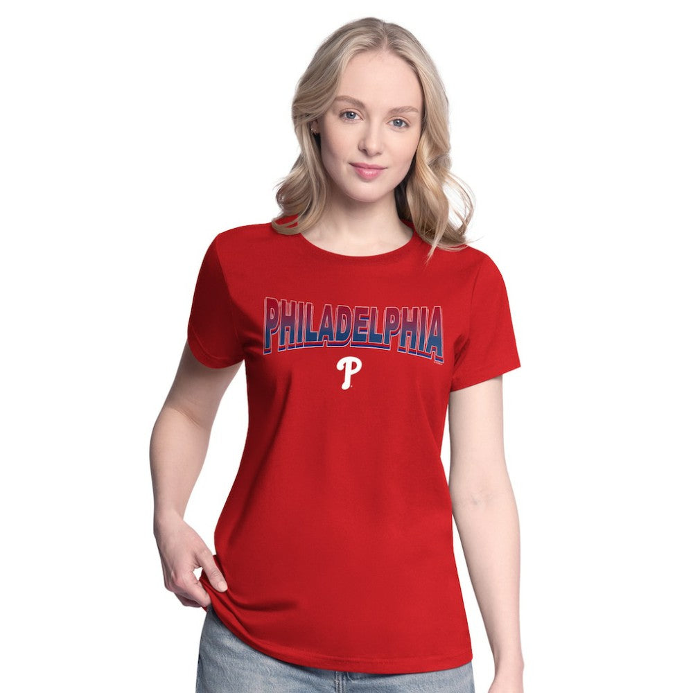 Philadelphia Phillies G-III 4Her by Carl Banks Women's T-Shirt and Hoodie Combo Pack Red/Bright Heather Ceramic