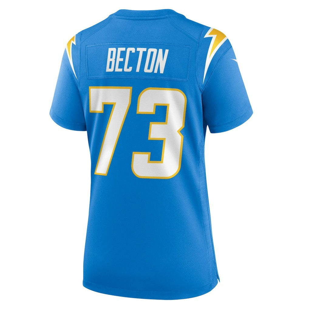 Mekhi Becton Los Angeles Chargers Women's Team Game Jersey - Powder Blue