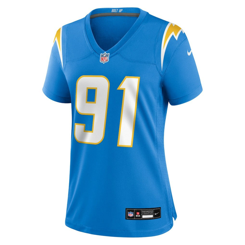 Da'Shawn Hand Los Angeles Chargers Women's Team Game Jersey - Powder Blue