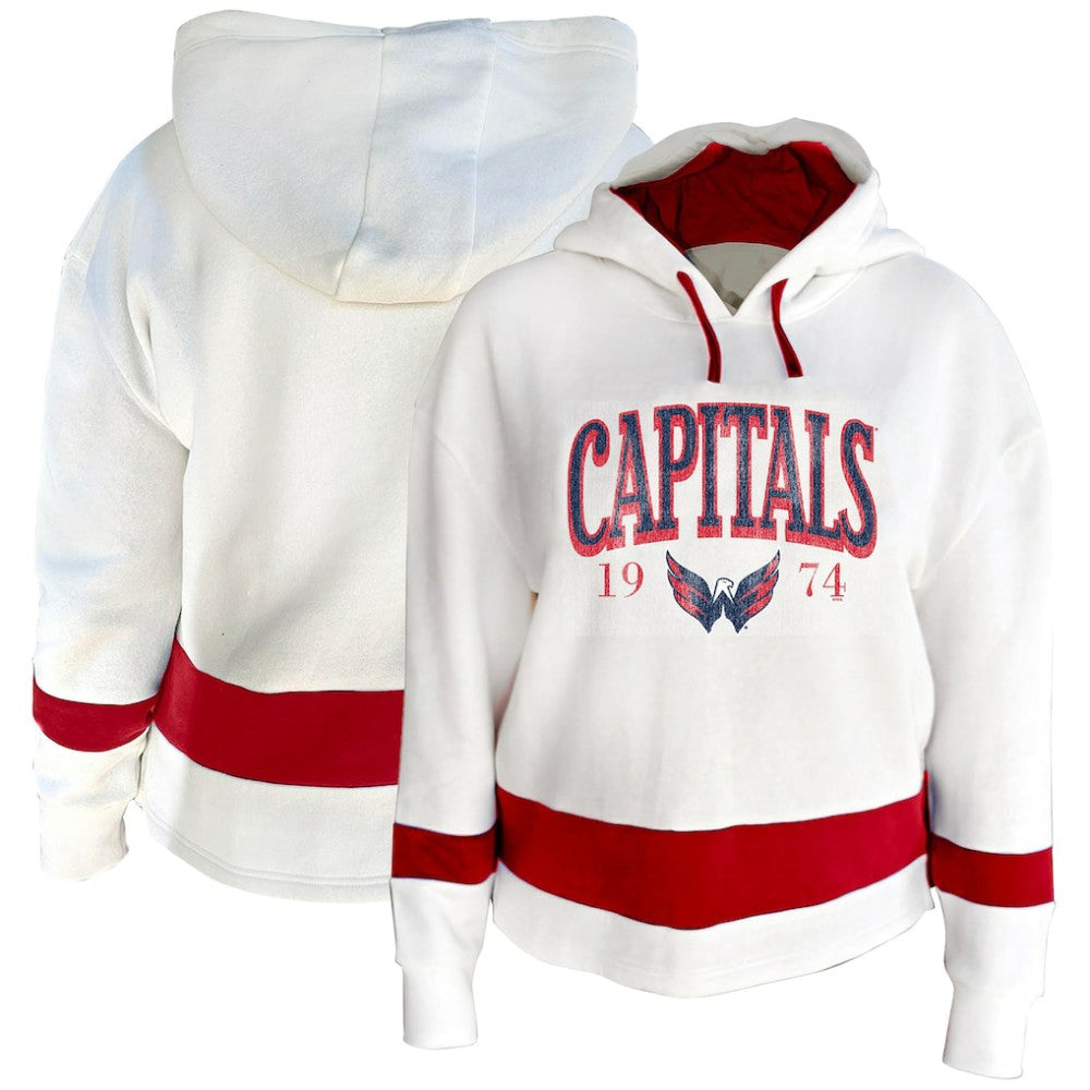 Washington Capitals Profile Women's Plus Size Hoodie White