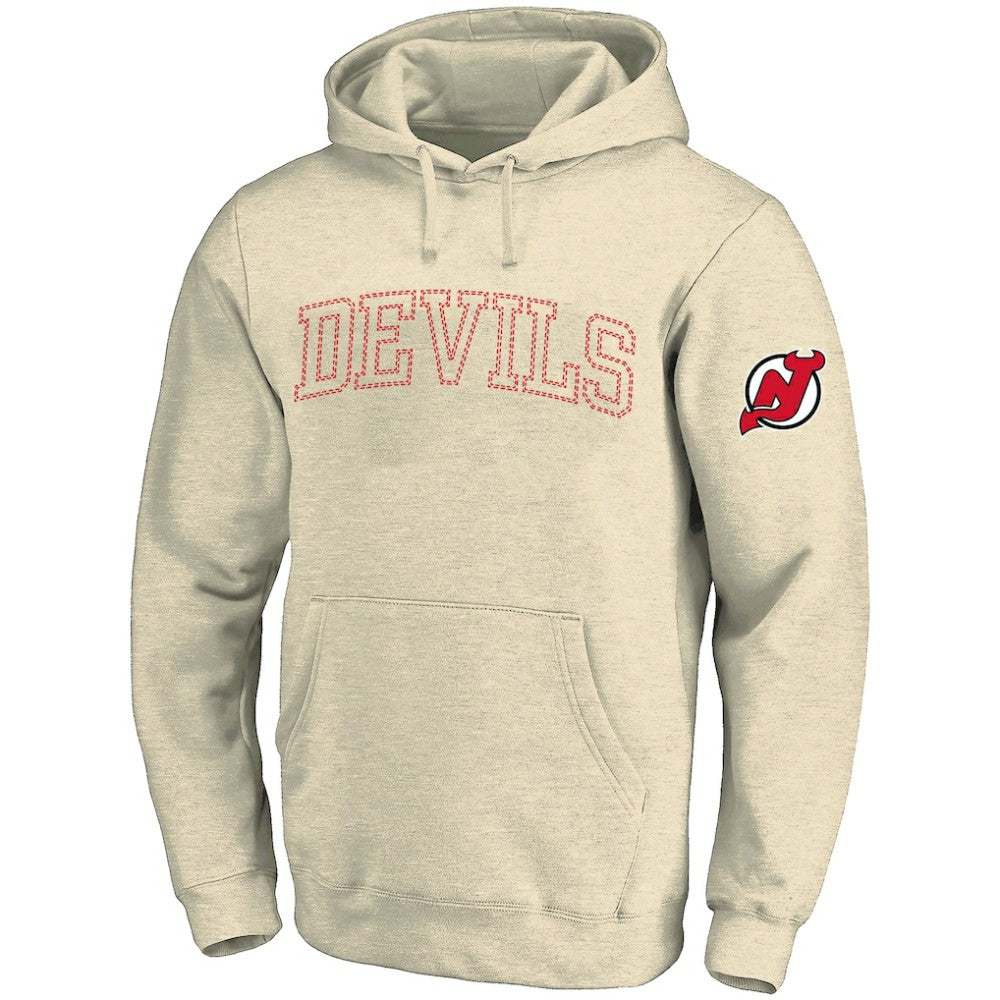 New Jersey Devils Fanatics Big &Tall Stitch Hoodie Cream
