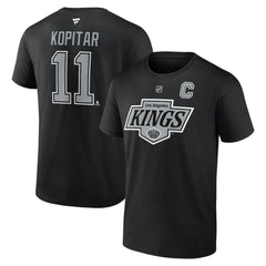 Anze Kopitar Los Angeles Kings Fanatics Authentic Stack Name & Number T-Shirt Black